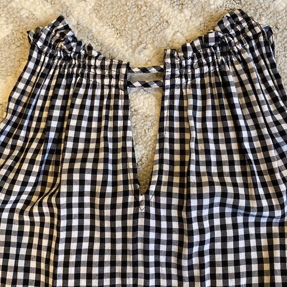 •Loft• Gingham Print Peplum Tank Top Blouse - Picture 5 of 10